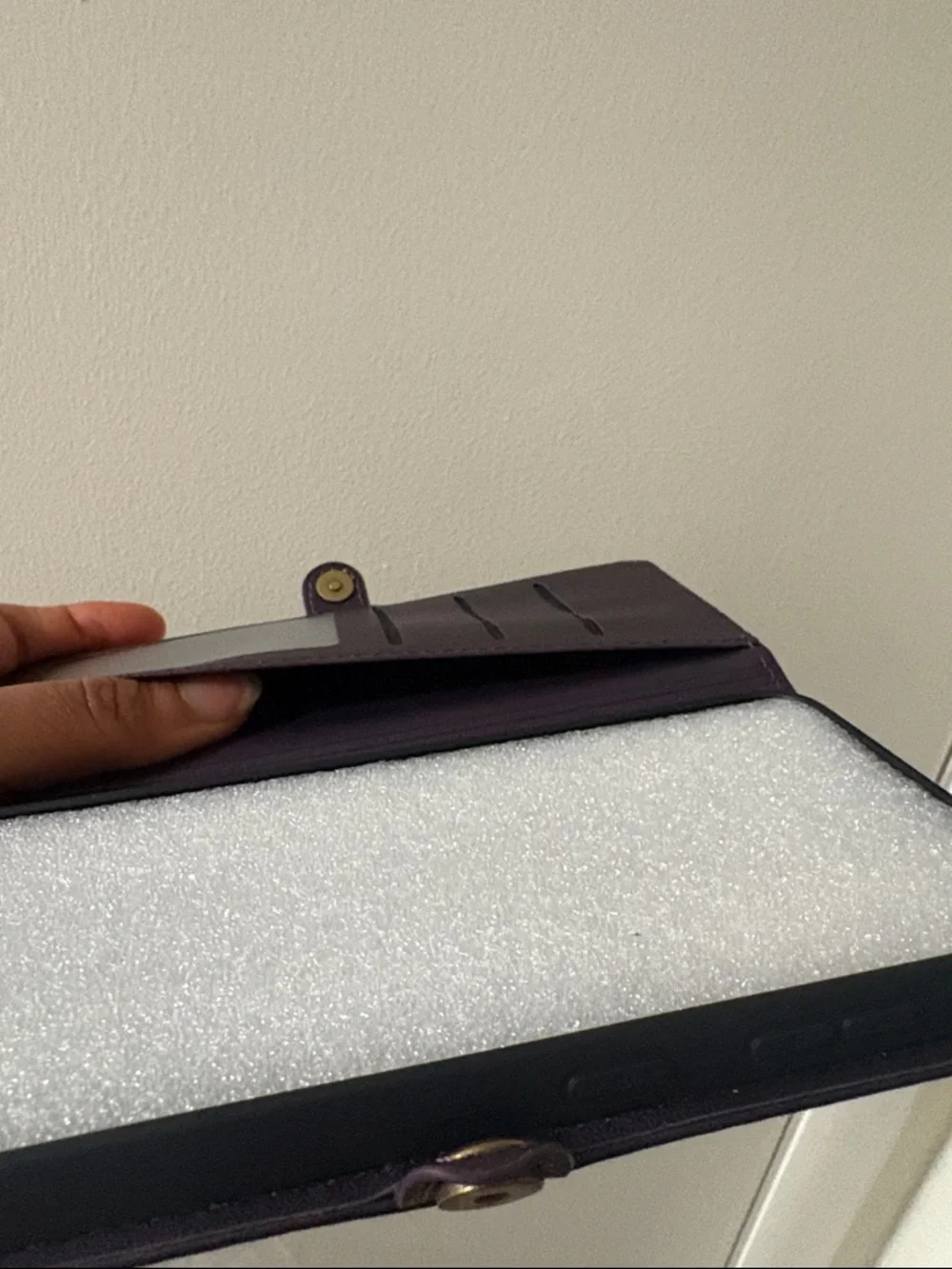 Plum Purple Zip Wallet with ID Window